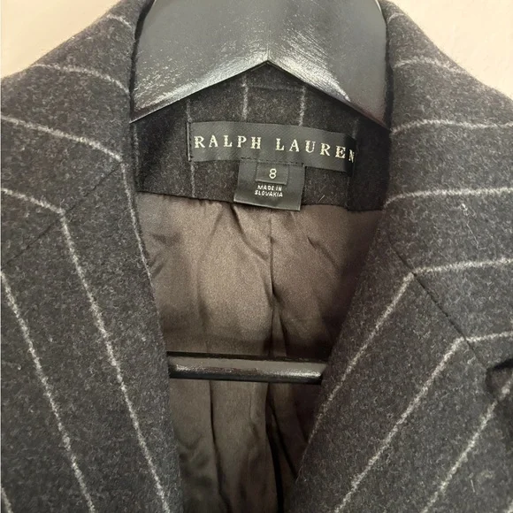 Ralph Lauren Black Label - 100% Merino Wool - Pinstripe Blazer - 8 - Picture 9 of 17
